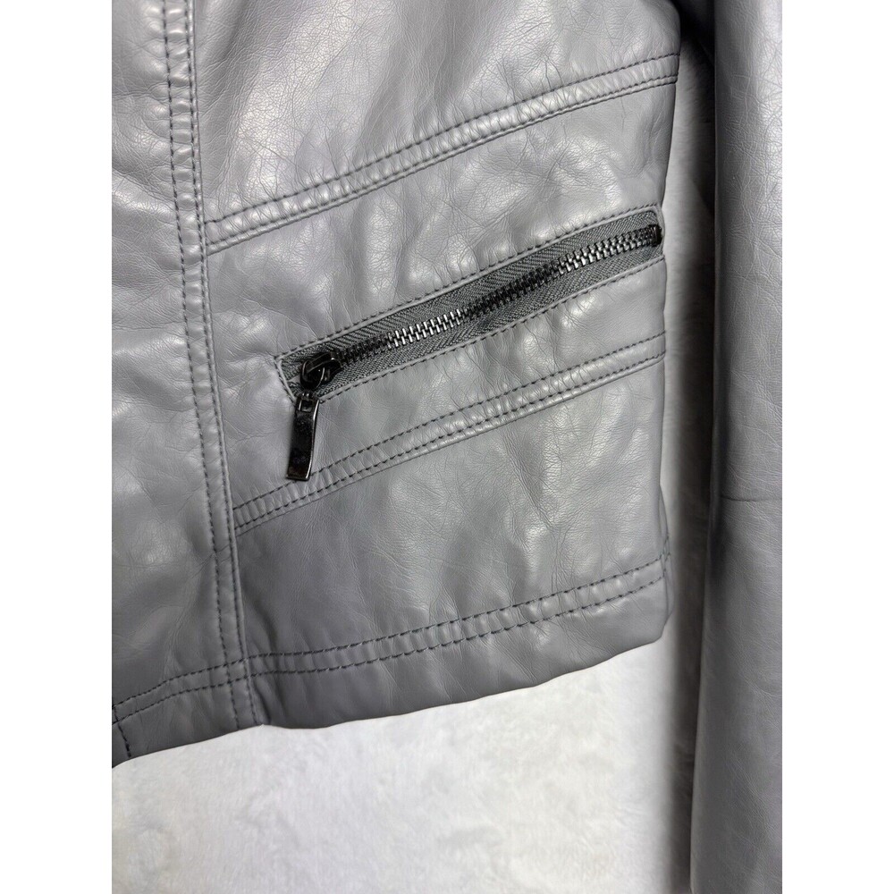Therapy Jacket Women's Size M Gray Full Zip Pockets Lined Leopard - Picture 3 of 13
